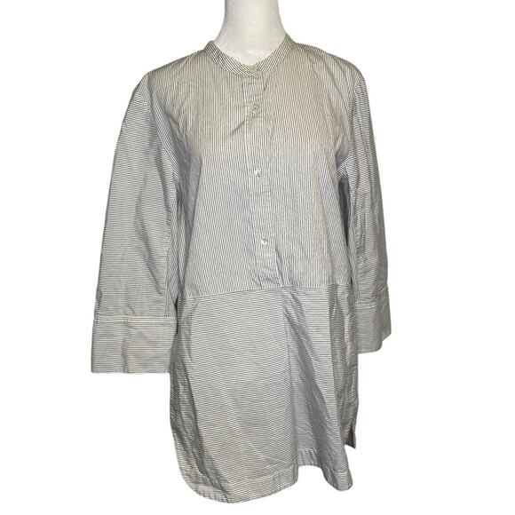 Vince. blue & white striped cotton tunic top size M - Picture 1 of 12